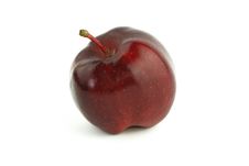 Single Red Apple Stock Photo
