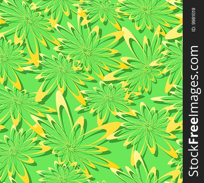 Vector illustration of Seamless Flower Pattern