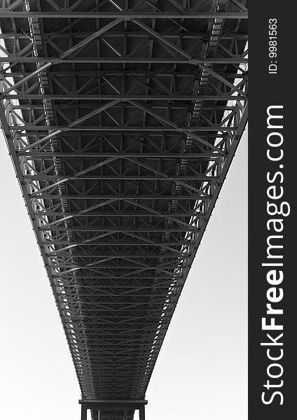 A big iron bridge and sky