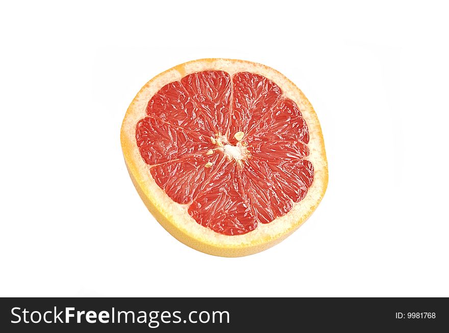 Half of grapefruit.