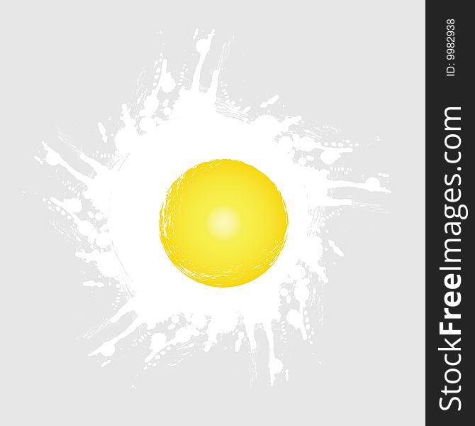 A vector abstract egg sun