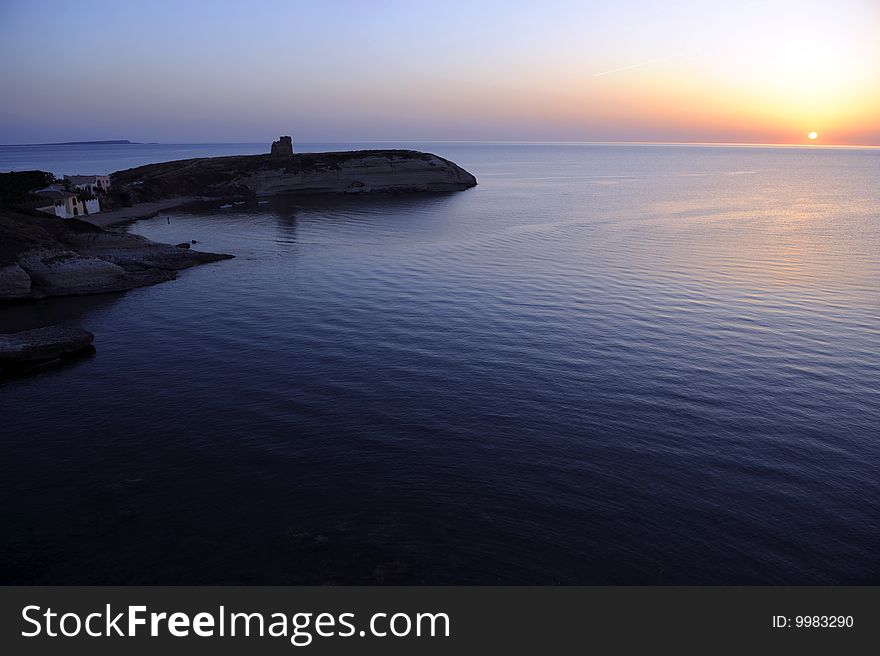 An astonishing sunset spotted at s'archittu oristano area. An astonishing sunset spotted at s'archittu oristano area