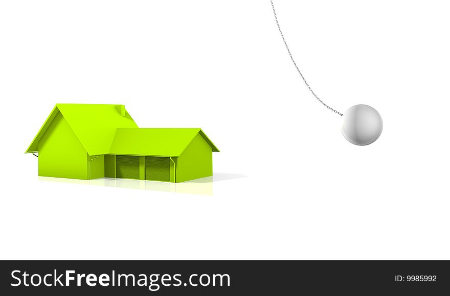 A house on a white background