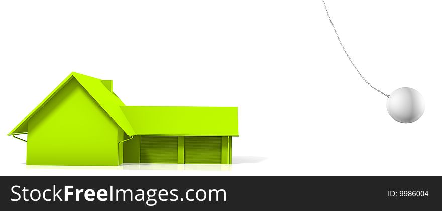 A house on a white background