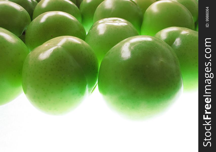 Abstract Close-up of fresh greengages
