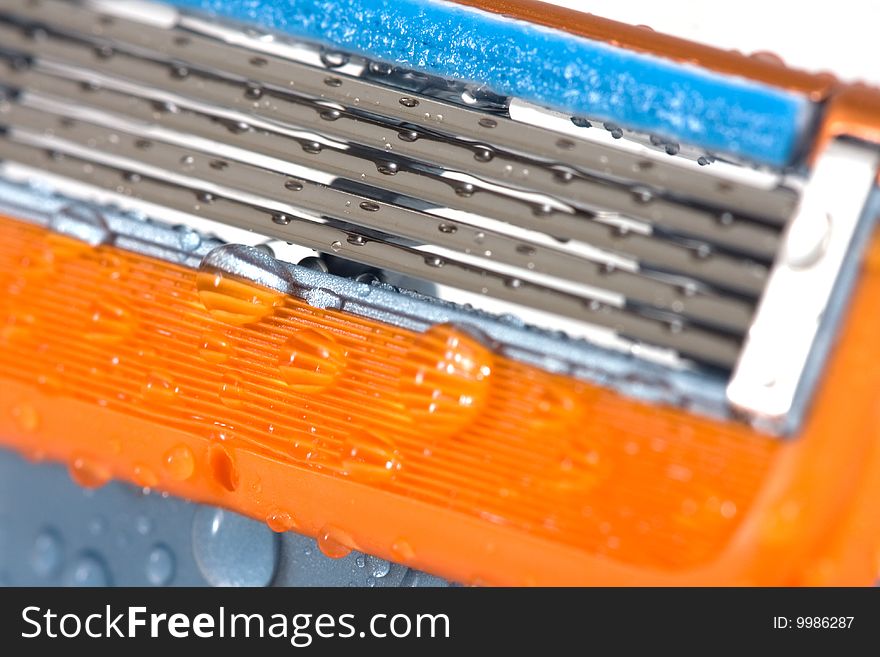 Razor Cleaning isolated on a white