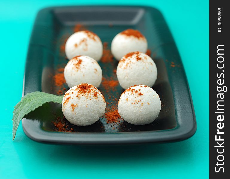 Creamy Marbles With Paprika And Mint.