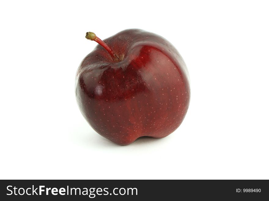 Single red apple