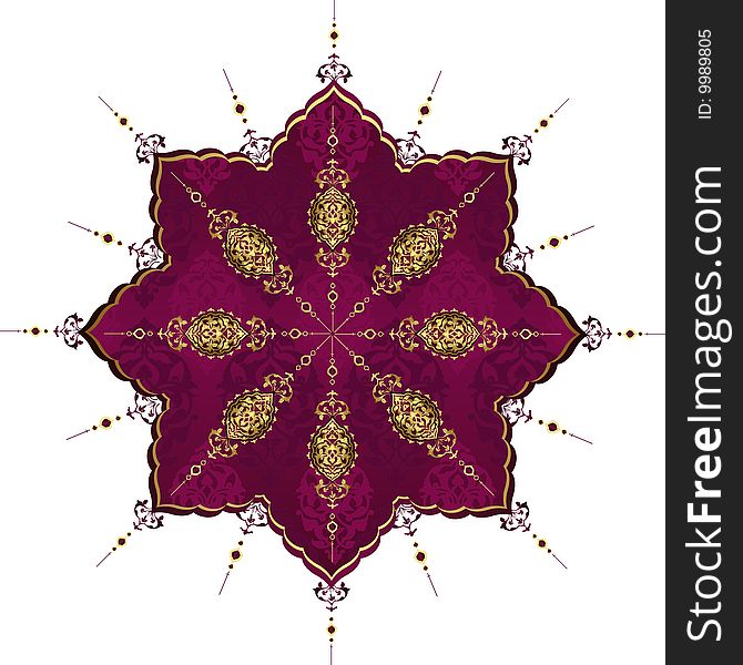 Traditional ottoman turkish tile illustration design. Traditional ottoman turkish tile illustration design