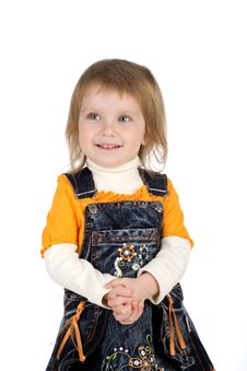Well-dressed Small Girl Royalty Free Stock Photo Well-dressed Small Girl Royalty Free Stock Photo