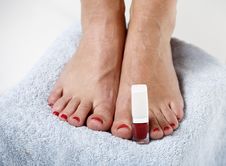 Toes With Nail Polish Stock Photo Toes With Nail Polish Stock Photo