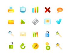 Vector Icons Set Royalty Free Stock Images