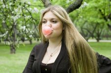 Playful Blond Girl Royalty Free Stock Image Playful Blond Girl Royalty Free Stock Image