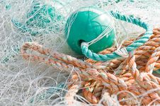 Fishing Net And Ropes Royalty Free Stock Images