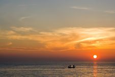 Two Fishman On The Boat In Thailand Stock Photography Two Fishman On The Boat In Thailand Stock Photography