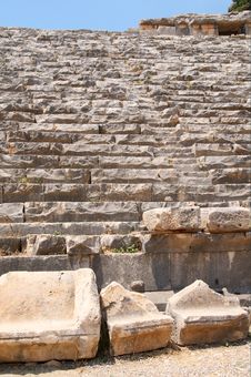 Ancient Antique Amphitheater In Myra, Turkey Royalty Free Stock Photography