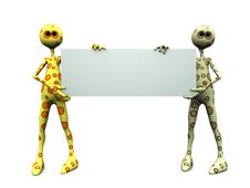 Dotted Figures With Blank Sign. Royalty Free Stock Image Dotted Figures With Blank Sign. Royalty Free Stock Image