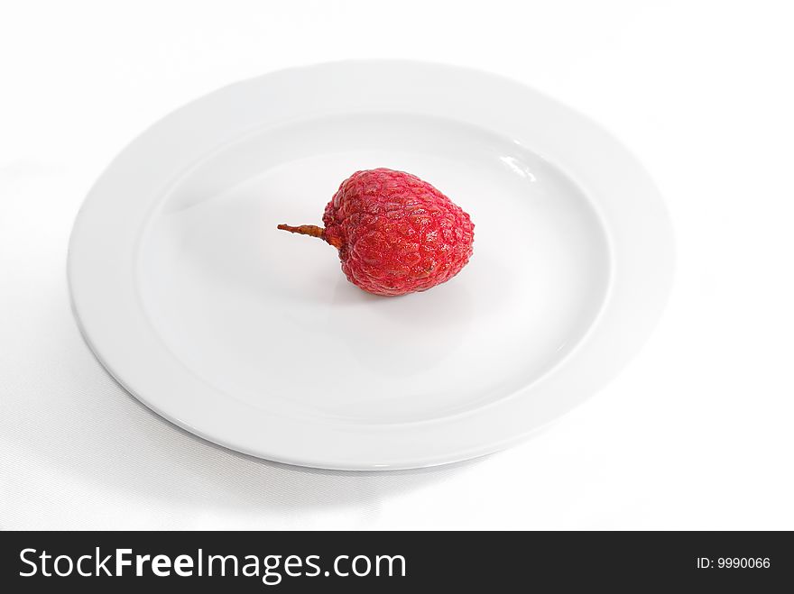 Isolated Fresh Organic Lychee with White Background. Isolated Fresh Organic Lychee with White Background