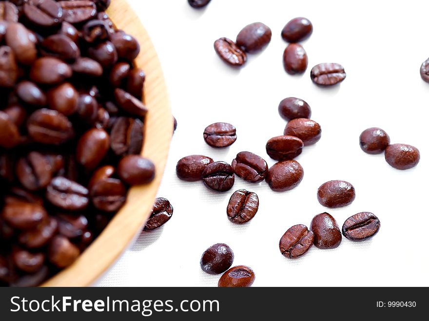 Close up capture on baked Mocha Coffee Bean. Close up capture on baked Mocha Coffee Bean