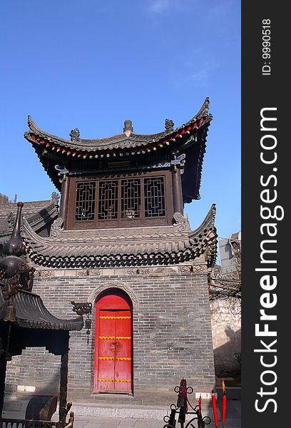 A traditional chinese-style ancient temple. A traditional chinese-style ancient temple