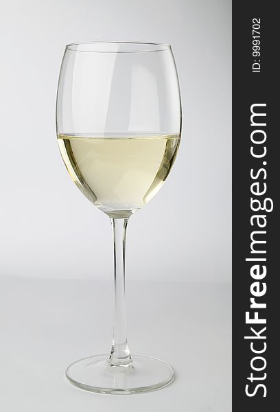 The glass of white wine