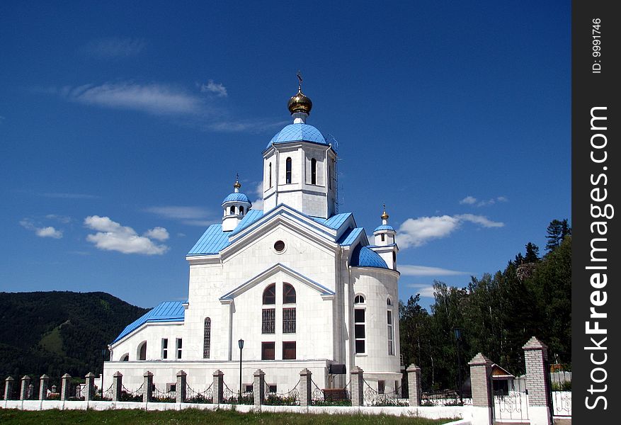 Russian Federation. Krasnoyarsky region. sizaya village.orthodox church