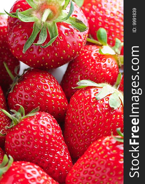 Fresh strawberry on the clean isolated background