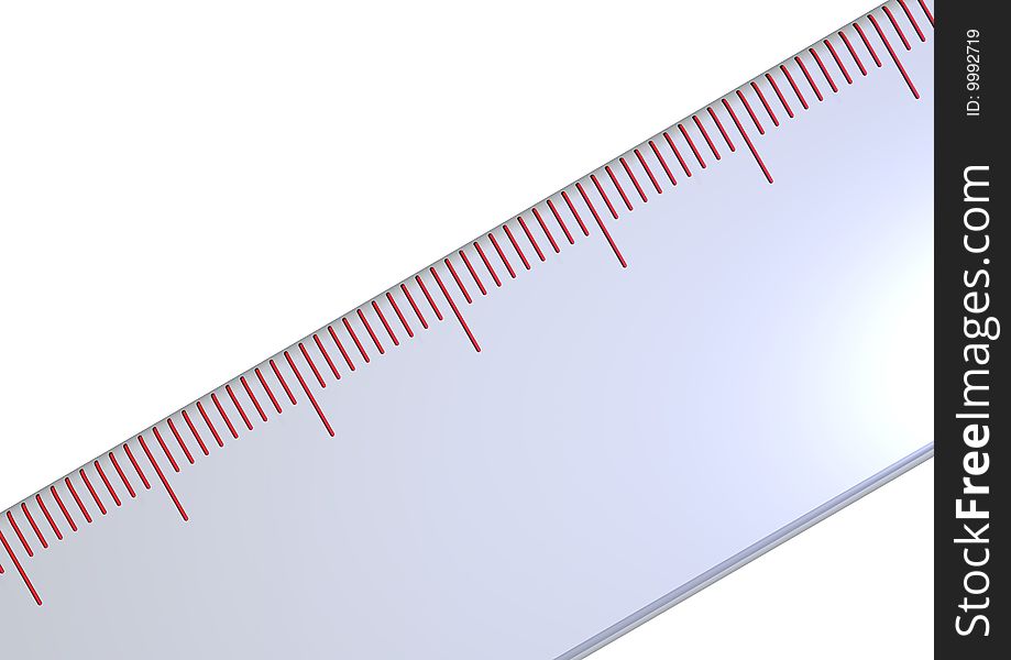 Illustration of a ruler on whitr background.