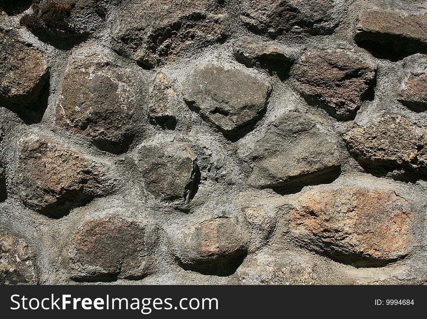 Close up of a stone wall formation