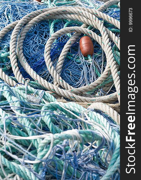 Blue fishing net