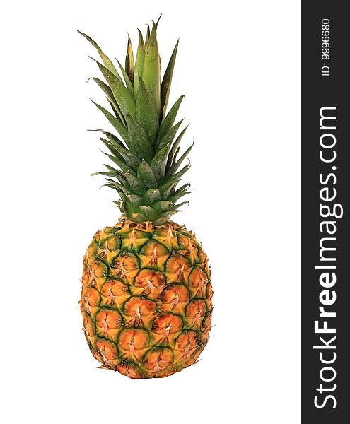 Pineapple. Tropical fruit on a white background.