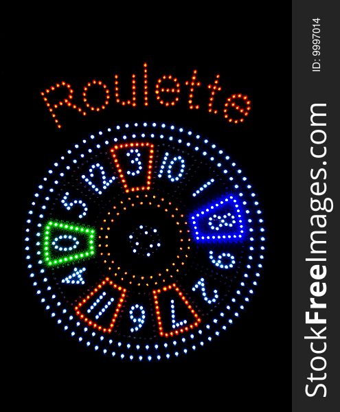 LED-light-signalisation for roulette game. LED-light-signalisation for roulette game