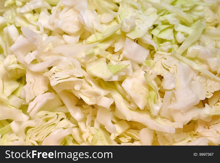 Fresh cut cabbage ready for cooking