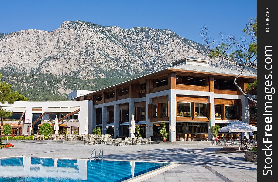 Swimming pool on a sunny day