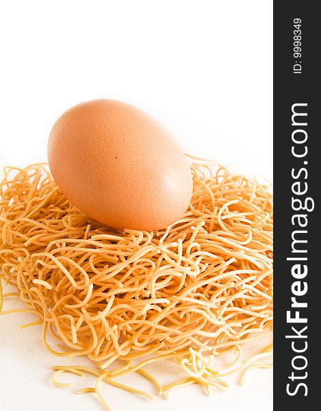 Egg In Noodle Nest