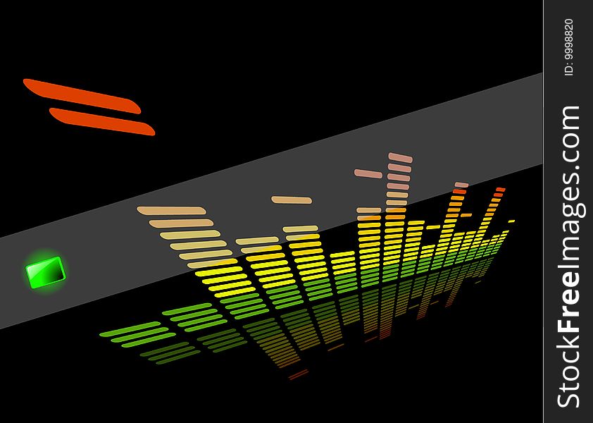 The vector  equalizer abstract background
