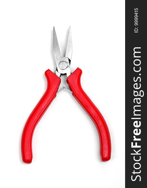 Red nipper for electronic workers. Red nipper for electronic workers