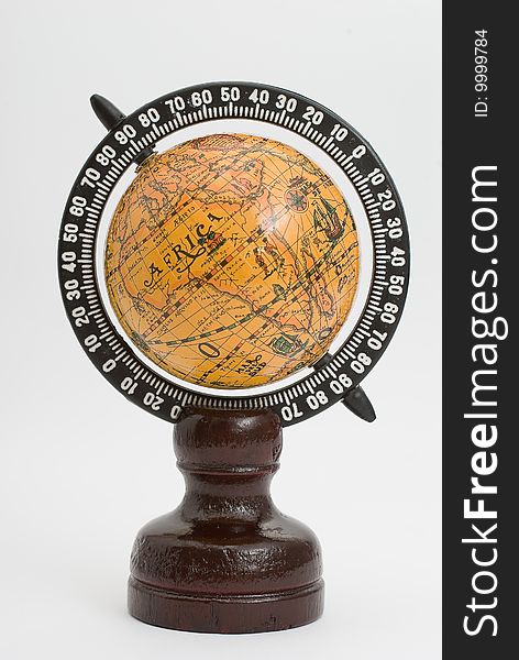 Small globe with ancient map. Small globe with ancient map