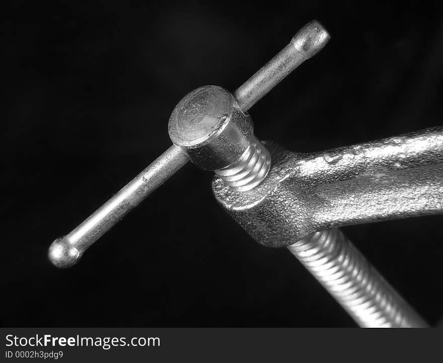 Close Up Photo of The Top of a Clamp. Close Up Photo of The Top of a Clamp