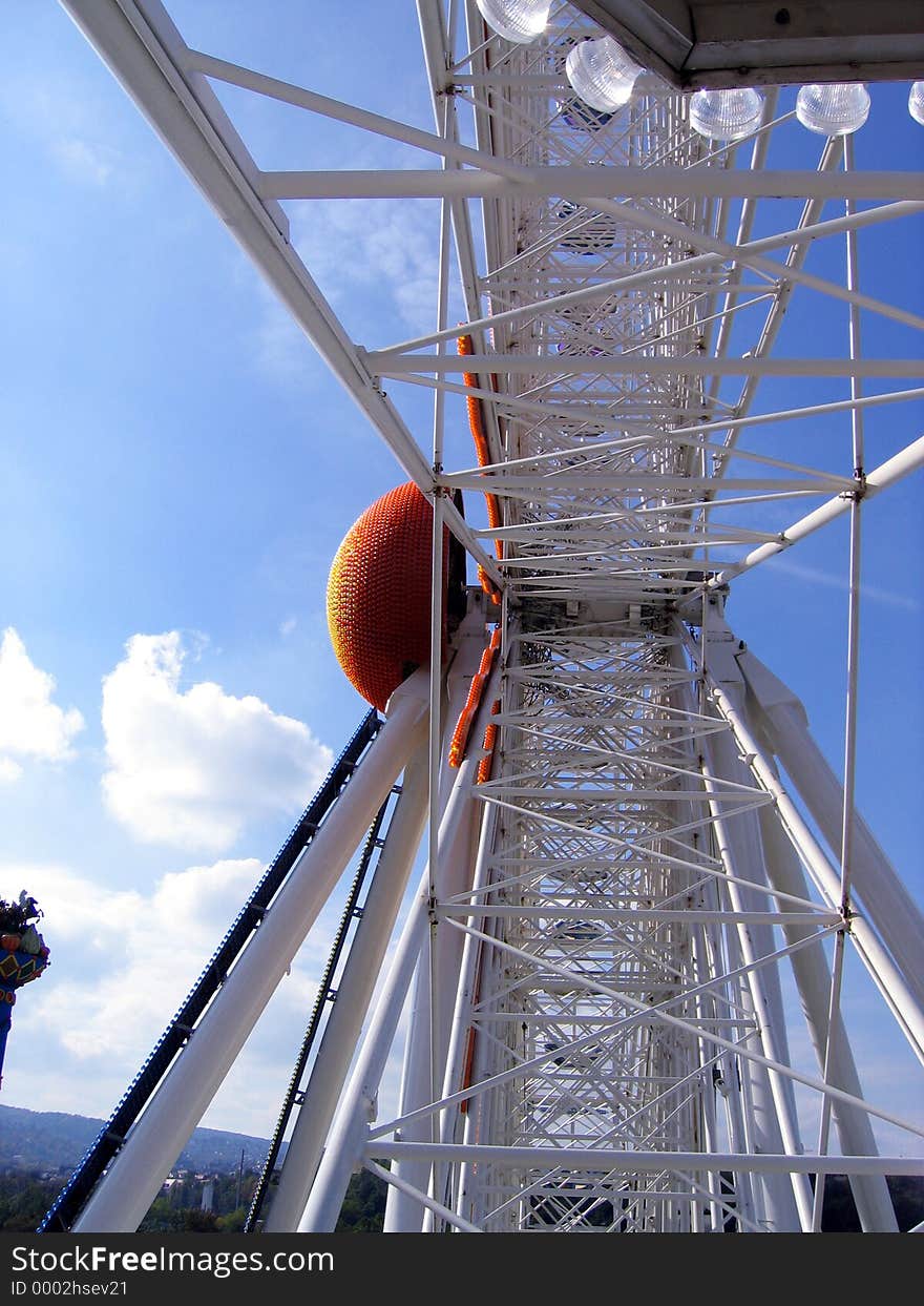 Inside giant wheel