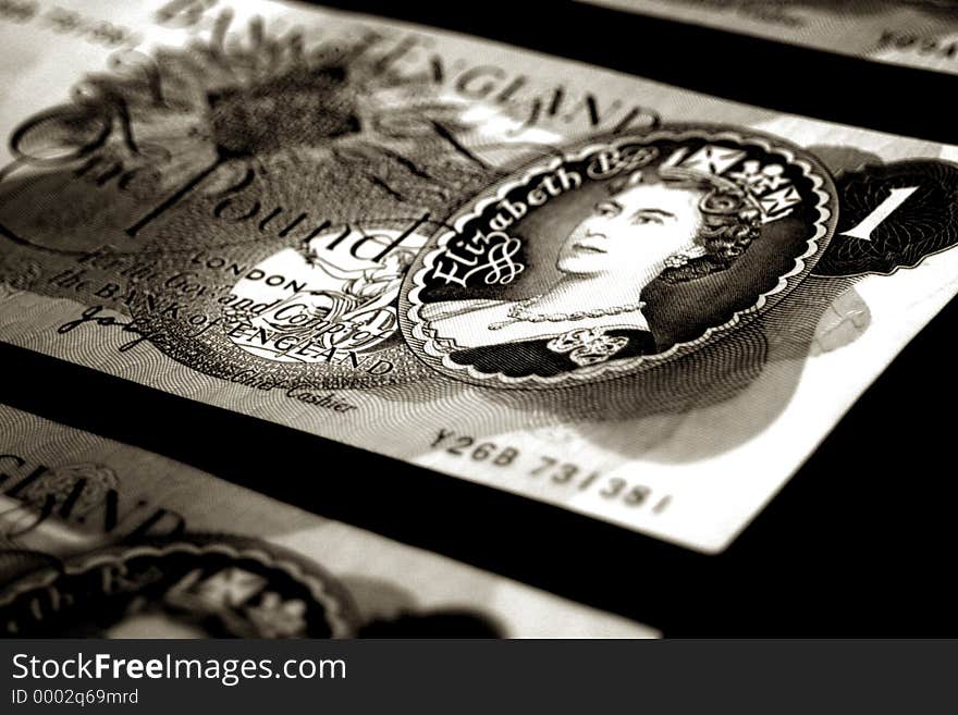 Old British Banknotes - Sepia