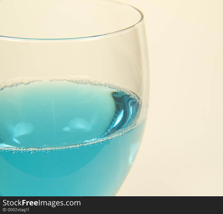 Wine Glass With Blue Liquid