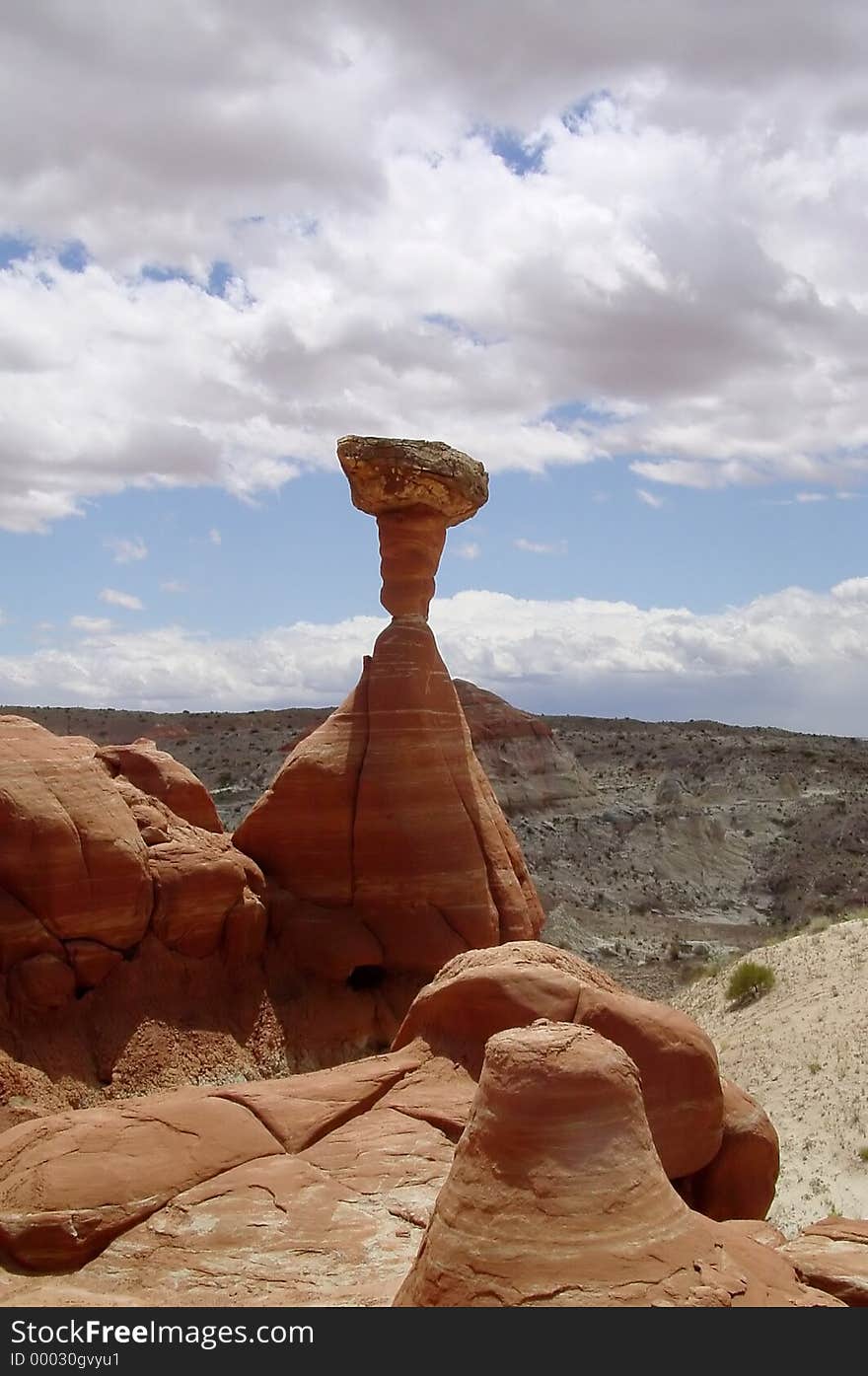 A toad stool formation in southern Utah. A toad stool formation in southern Utah