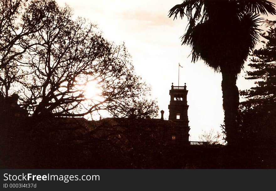 Werribee mansion in Victoria, Australia is set amonst acres of beautiful gardens.