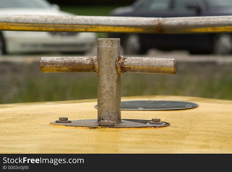 Cleat for tying a large boat to the dock. Cleat for tying a large boat to the dock