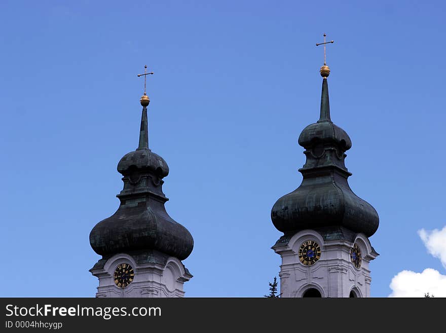 Two church towers