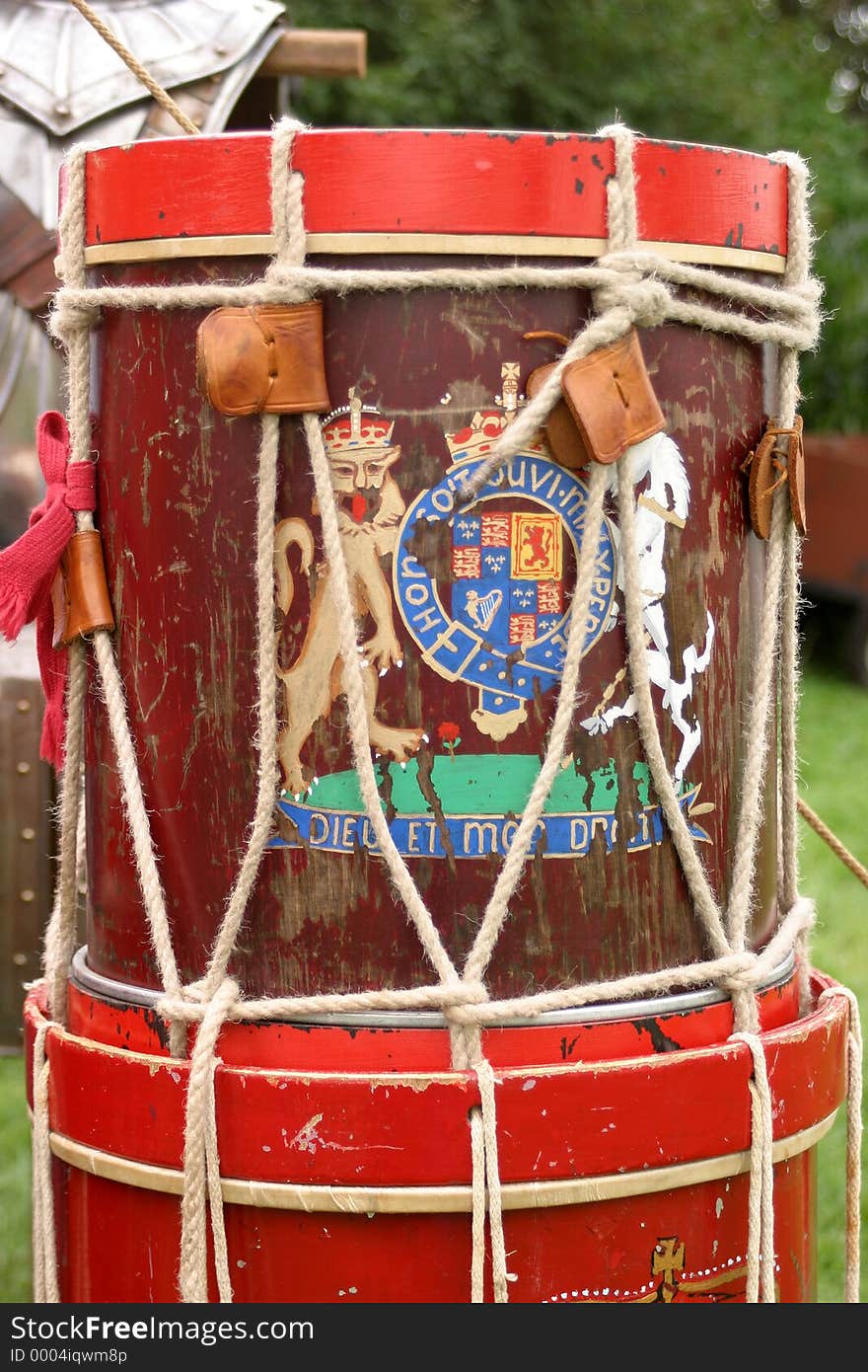 English civil war marching drum. 17th century.