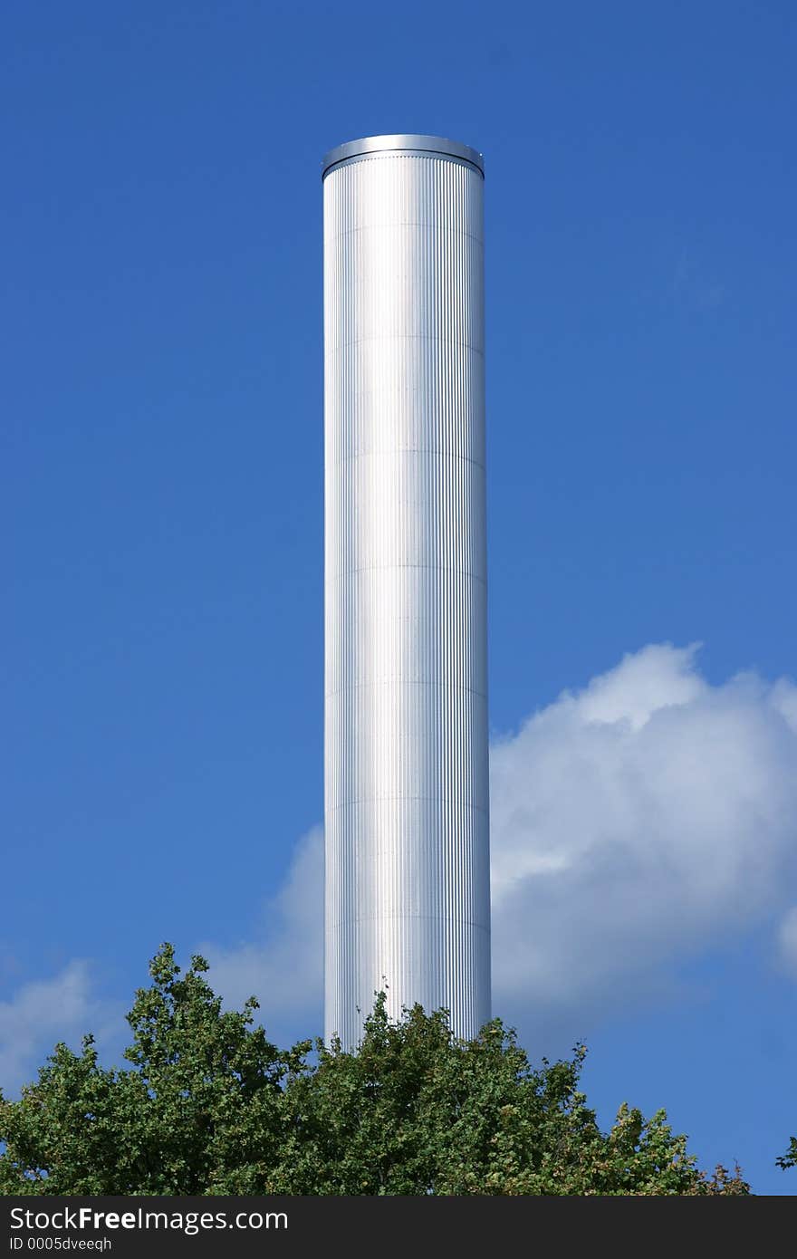 Silver chimney tower