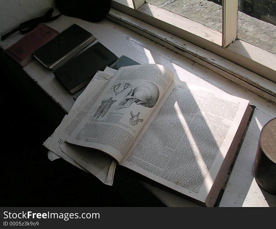 Textbook in situ in 18th century schoolhouse. Textbook in situ in 18th century schoolhouse.