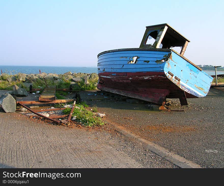 Old dilapidated boat. Old dilapidated boat